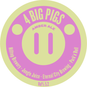 4 Big Pigs Sticker